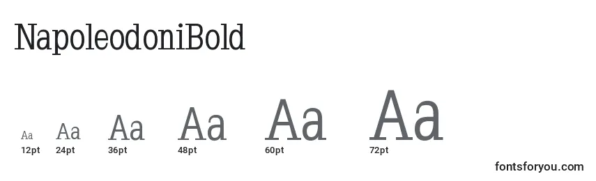 Размеры шрифта NapoleodoniBold