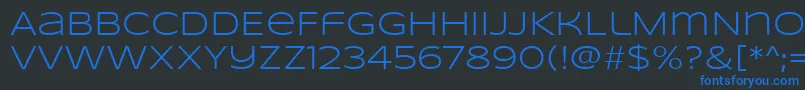 SyncopateRegular Font – Blue Fonts on Black Background