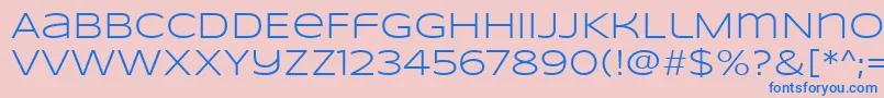 SyncopateRegular Font – Blue Fonts on Pink Background