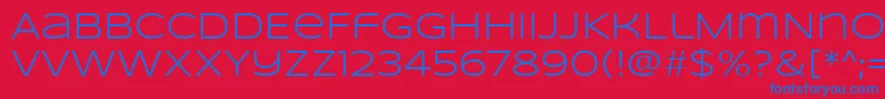 SyncopateRegular Font – Blue Fonts on Red Background