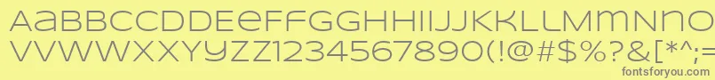 SyncopateRegular Font – Gray Fonts on Yellow Background