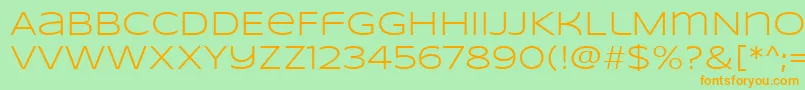 Police SyncopateRegular – polices orange sur fond vert