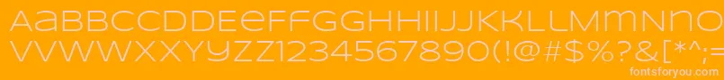 SyncopateRegular-Schriftart – Rosa Schriften auf orangefarbenem Hintergrund