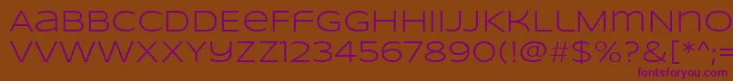 SyncopateRegular Font – Purple Fonts on Brown Background