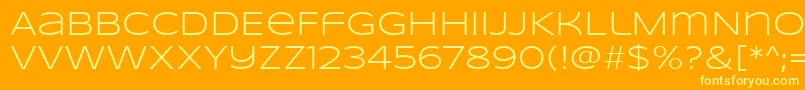 SyncopateRegular Font – Yellow Fonts on Orange Background