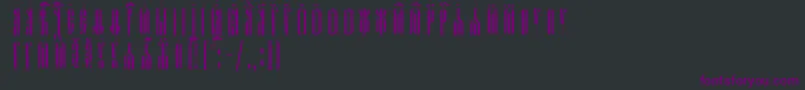 Czcionka KathismaIeucsSpacedout – fioletowe czcionki na czarnym tle