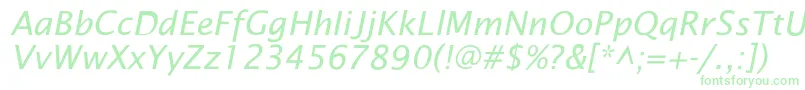 SaintgermainSansItalic Font – Green Fonts on White Background