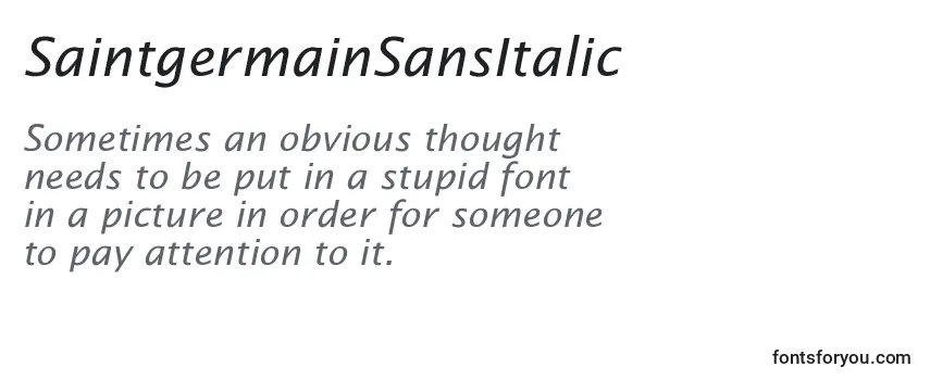 SaintgermainSansItalic Font