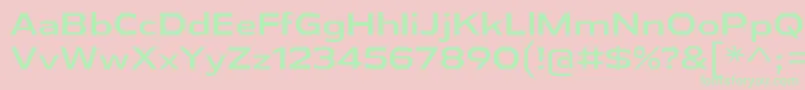 AthabascaExRg Font – Green Fonts on Pink Background