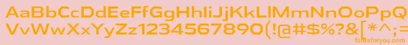 AthabascaExRg Font – Orange Fonts on Pink Background