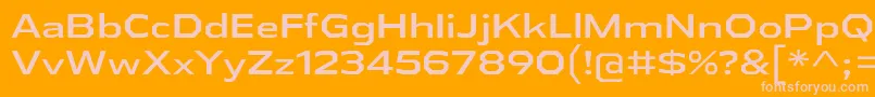 AthabascaExRg Font – Pink Fonts on Orange Background