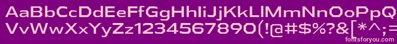 AthabascaExRg Font – Pink Fonts on Purple Background