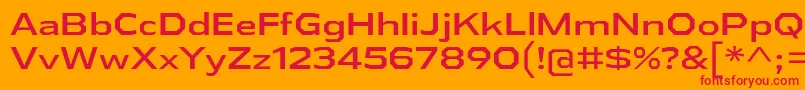 AthabascaExRg Font – Red Fonts on Orange Background