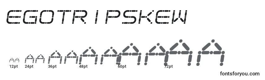 Размеры шрифта Egotripskew