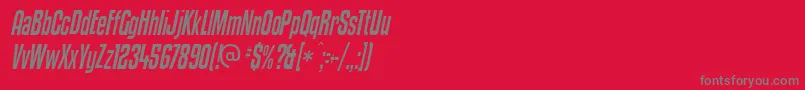 Kenyci Font – Gray Fonts on Red Background