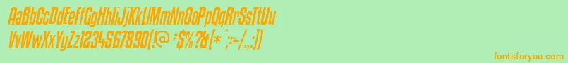 Kenyci Font – Orange Fonts on Green Background