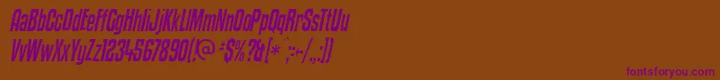Kenyci-fontti – violetit fontit ruskealla taustalla