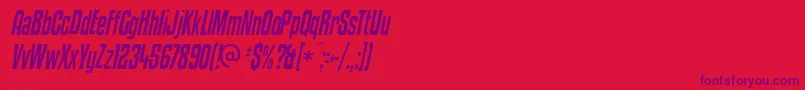Kenyci-fontti – violetit fontit punaisella taustalla