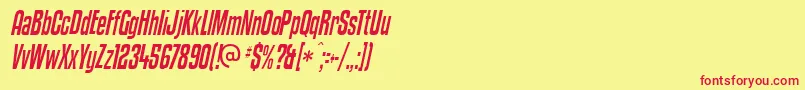 Kenyci Font – Red Fonts on Yellow Background