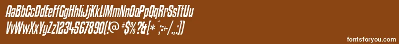 Kenyci Font – White Fonts on Brown Background