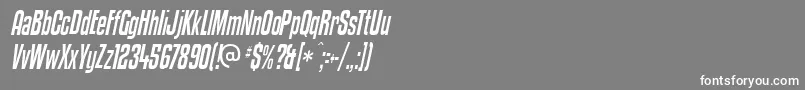 Kenyci Font – White Fonts on Gray Background