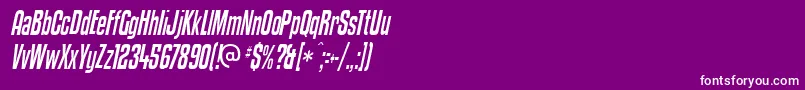 Kenyci-fontti – valkoiset fontit violetilla taustalla