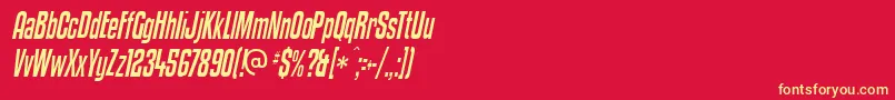 Kenyci Font – Yellow Fonts on Red Background