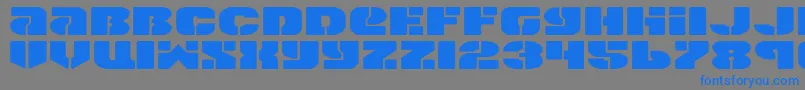 SpaceCruiserExpanded Font – Blue Fonts on Gray Background