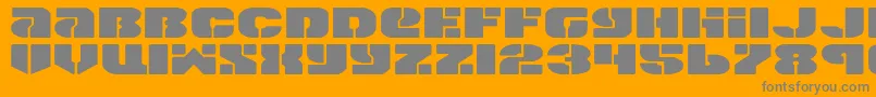 SpaceCruiserExpanded Font – Gray Fonts on Orange Background