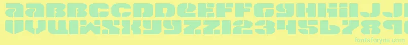 En savoir plus sur la police SpaceCruiserExpanded Police SpaceCruiserExpanded – polices vertes sur fond jaune