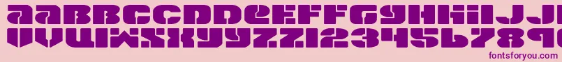 SpaceCruiserExpanded Font – Purple Fonts on Pink Background