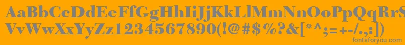 NewCaledoniaLtBlack Font – Gray Fonts on Orange Background