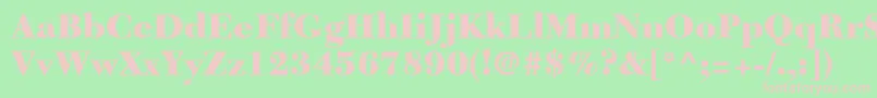 NewCaledoniaLtBlack Font – Pink Fonts on Green Background