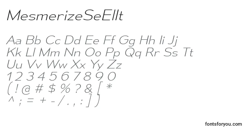 Шрифт MesmerizeSeElIt – алфавит, цифры, специальные символы