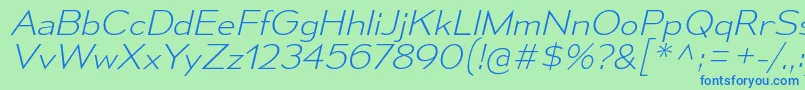 MesmerizeSeElIt Font – Blue Fonts on Green Background