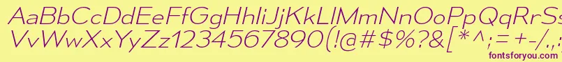 MesmerizeSeElIt Font – Purple Fonts on Yellow Background