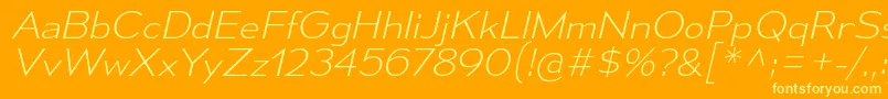 MesmerizeSeElIt Font – Yellow Fonts on Orange Background