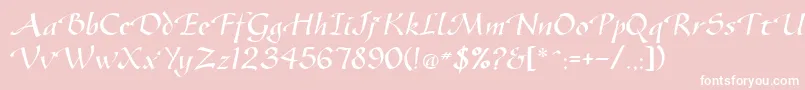 GazeNormal-Schriftart – Weiße Schriften auf rosa Hintergrund
