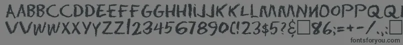 フォントEraser Regular – 黒い文字の灰色の背景