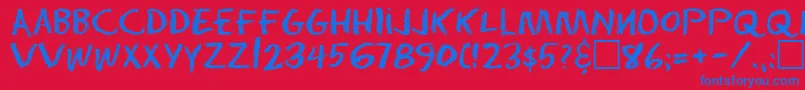 More about Eraser Regular Font Eraser Regular Font – Blue Fonts on Red Background