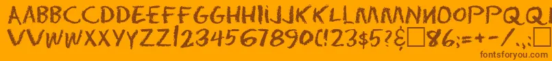 Eraser Regular Font – Brown Fonts on Orange Background