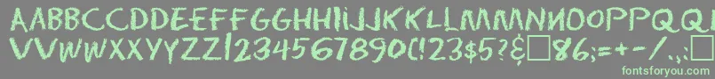 Eraser Regular Font – Green Fonts on Gray Background