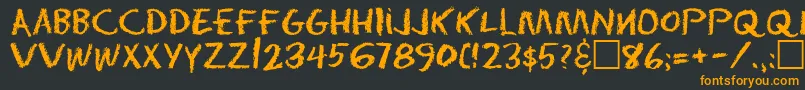 Eraser Regular Font – Orange Fonts on Black Background