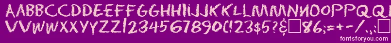 Police Eraser Regular – polices roses sur fond violet
