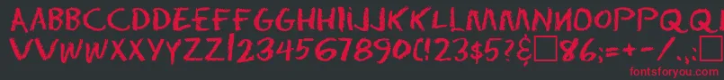 Eraser Regular Font – Red Fonts on Black Background