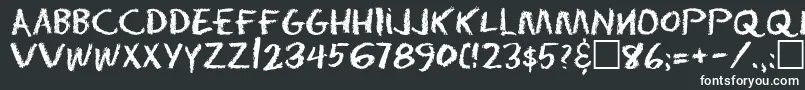 フォントEraser Regular – 黒い背景に白い文字
