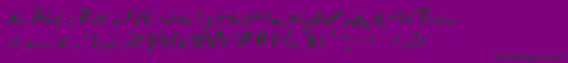 ElmoreItalic Font – Black Fonts on Purple Background