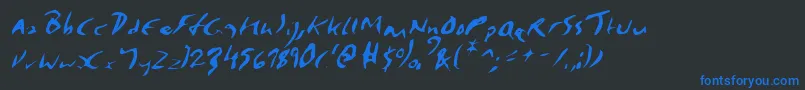 En savoir plus sur la police ElmoreItalic Police ElmoreItalic – polices bleues sur fond noir
