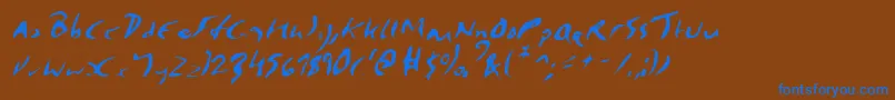 Подробнее о шрифте ElmoreItalic Шрифт ElmoreItalic – синие шрифты на коричневом фоне