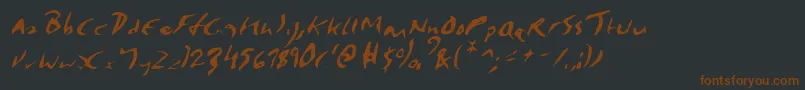 fuente ElmoreItalic – Fuentes Marrones Sobre Fondo Negro
